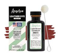 Angelus Leather Dye - Flexible Leather Dye for Shoes, Boots, Bags, Crafts, Furniture, & More 3oz (Light Brown)