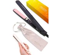 ANGENIL Ceramic Ultra Mini Hair Straightener, Small Dual Voltage Travel Hair Straighteners Anti-Scald Silicone Heat Resistant, Mini Straighteners for Short Hair, Fine Hair, Beard, (140℃- 160℃ -190℃)