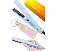 ANGENIL Pro Ultra Small Travel Straighteners for Short Hair, Dual Voltage Ceramic Small Portable Hair Straightener Anti-Scald Silicone Heat Resistant, Blue Ultra Mini Flat Iron for Bangs, Edges