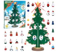 Angenster Christmas Advent Calendar 2024, 24 Days Xmas Countdown Advent Calendars with Christmas Tree and 24 Ornaments, Idea Christmas Advent Calendars for Women Men Boys Girls (4 Leaf)