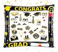 Angenster Graduation Photo Frame,2025 Graduation Photography Props Class of 2025 Party Photo Booth Inflatable PVC Selfie Picture Frame