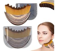 ANGEO Lymphatic Contour Face Brush (2 piece) Soft Bristle Lymphatic Drainage Massager, Facial Sculpting Tool for Chin & Jawline, Gentle Lymphatic Face Brush for Daily Skincare & Spa Treatments