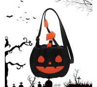 (anger, Black) Halloween Purse For Women - Large Capacity Halloween Pumpkin Purse | Novelty Devil PU Leather Wallet Bag Bat Wing Mobile Phones, Lipsticks Storage Bag