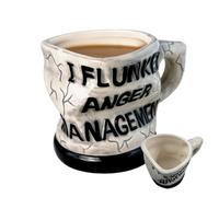 Anger Control Mug - 5.71x3.78x4.21 Inch 430g Ceramic For Stress Relief | Funny Novelty Gift For Men Women | 14.5cm Humorous Sarcastic Tea Cup Office Th