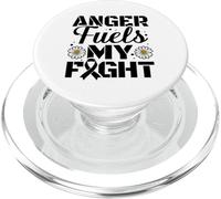 Anger Fuels My Fight - Lung cancer awareness PopSockets PopGrip for MagSafe