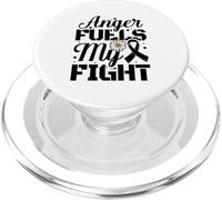 Anger Fuels My Fight - Lung cancer awareness PopSockets PopGrip for MagSafe