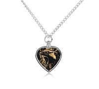 Anger Honey-Badger Roaring Dog Cremated Urn Necklace Pet Cremation Jewelry Heart-Shaped Memorial Pendant Neck Lace