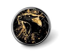 Anger Honey-Badger Roaring Round Pin Brooch Enamel Lapel Badges Jewelry Decor for Backpack Hats