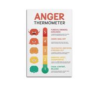 Anger Temperature Meter 5 Point Scale Emotional Self Regulation Calm Corner Poster Decorative Painting Canvas Wall Posters And Art Picture Print Modern Family Bedroom Decor Posters Unframe-style 08x12