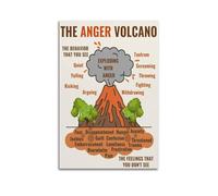 Anger Volcano AffirmationCanvas Poster Wall Art Poster for Room Living Room Study Aesthetics And DecorationUnframe-style 20x30inch(50x75cm)