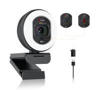 Angetube 4K Webcam with Light - Camera for PC with PDAF Autofocus(10 Pack)
