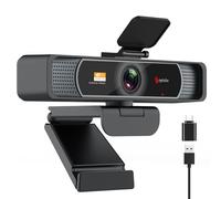 Angetube 914Max 4K Webcam - 120° Wide Angle PC Streaming Camera, PDAF Autofocus, Dual Noise Reduction Microphones, 1080p@60FPS, Compatible with Laptop, Mac, Teams, Desktop