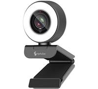 Angetube Streaming HD Webcam 1080P With Ring Light, 967 USB PC Autofocus Web Camera With Dual Microphone,Video Cam for Mac Windows Laptop Conferencing Gaming Xbox Skype OBS Twitch Youtube Xsplit
