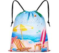 ANGGIKO Summer Duck Bag, Large Capacity Rubber Ducks Drawstring Bag (16.3 x 12.8 Inch), Gift Bag for Jeep Enthusiast, Summer Party Favor Gifts Wrap