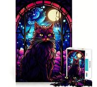 Anggora Cat Abstract Jigsaw Puzzles1000 Pieces Recall Skill Fun Professional Grade Cutting Thoughtful Gift for Mind Activity (38x26cm)