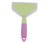 ANGGREK 2 Color Silicone Spatula Cooking Shovel Kitchen Turner with Ergonomic Handle for Pancakes Omelette Non Stick Pans (Green Shovel Head)