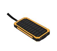 ANGGREK 20000mAh Solar Charger Power Bank DIY Kit with Dual USB Ports for Outdoor Travel Camping (Yellow)