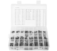 ANGGREK 280Pcs Spring Pin Tension Roll Pin Coiled Set 304 Stainless Steel Spring Assortment Kit M1.5 M2 M2.5 M3 M4 M5 M6 M8 with Plastic Box for Machinery Equipment Maintenance