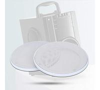 ANGGREK 2PCS 4inch Loudspeaker Cover, Metal and ABS Protection for Car Speakers, Prevents Damage and Adds Style for Small Speakers (white+white)