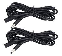 ANGGREK 2Pcs LED Solar Light Extension Cord 5.5x2.1mm DC12V 24V Universal Monitoring Power Connection Cable with 9.5ft PVC Copper Wire for Solar Lights Vehicle Power Supply
