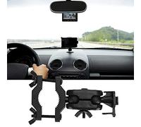 ANGGREK 360 Degree Rotating Dash Cam Holder, Adjustable Rearview Mirror Mount Bracket for YI Cam, Easy Installation and Secure Fit for Clear Recording (metal nut)