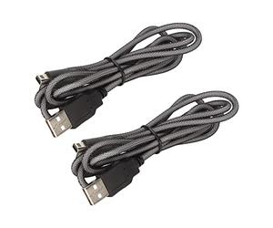 ANGGREK 3DS USB Charger Cable Durable Braided 5ft Power Charging Lead for 2DS 3DS XL New New XL 2DSXL NDSI NDSI LL 2Pcs