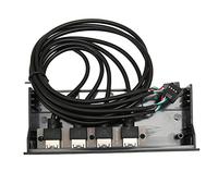 ANGGREK 5.25 Inch USB2.0 Hub Front Panel, ABS 4 Ports USB 2.0 Optical Drive Hub with Easy Installation for Desktop PC