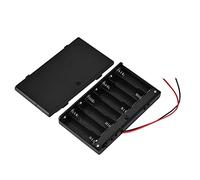 ANGGREK 8pcs AA Battery Holder Case, Portable Battery Storage Box with Power Switch and Sliding Closure, for Organizing and Protecting 1 to 8 AA Batteries As External Power Source