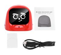 ANGGREK AI Car Robot Dashboard Companion, ABS Interactive Emotional Expression Dash Pet with 2.01in Screen, WiFi Chat, Magnetic Base, Real Time Car Status for Drivers Kids (Red)