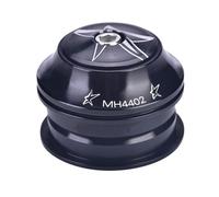 ANGGREK Aluminium Alloy Bike Headset, Bicycle Stem Headset Replacement Bike Front Fork Anti Rust Fits 44mm Head Tube with Dustproof Cap for Replacing Old (Black)