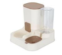 ANGGREK Automatic Pet Feeder and Waterer, 2 in 1 1.3L Water Dispenser Easy To Clean Easy Automatic Water and Food Feeder for Home