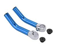 ANGGREK Bicycle Handlebar Extension Handle Bar Extenders for Bicycles Ends Grips Extender Upright End Bike Mountain Extensions Riser Accessories with Light Straight Cushion Horn Long (Blue)