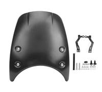 ANGGREK Black Windshield Windscreen Fly Screen for Motorcycle Aluminum Wind Deflector Protects From Wind Debris Easy to Install Fits R NineT Pure Scrambler 2014-2020