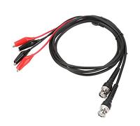 ANGGREK BNC to Dual Crocodile Oscilloscope Test Leads 2pcs P1011 with 50Ω Coaxial Cable and 35mm Clips for Oscilloscope Measurement Instruments