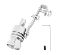 ANGGREK Car Turbo Whistle, 1 Car Exhaust Pipe Turbo Whistle Replacement for Automobile ATV SUV Auto Accessories Universal(silver)