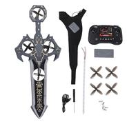 ANGGREK Flying Sword Airplane Gesture Control, Remote Stunt Flip Flying Sword Drone with LED Lights for Kids Adults Indoor Outdoor Play (Gold)