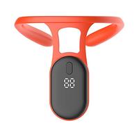 ANGGREK Intelligent Posture Trainer for Kids 4-16 with LCD Hanging Back Posture Correction Prevent Hunchback Accurate Monitoring Real Time Recording Silicone Material Lightweight (Orange)