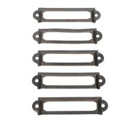 ANGGREK Label Frame Antique Bronze Metal Name Card Frame 100 Pcs Iron Label Holders with Screws for Drawer Jewelry Box Cabinet Album Scrapbook File Box