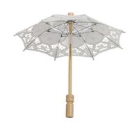 ANGGREK Lace Wedding Umbrella, Foldable Compact Lightweight Bridal Lace Umbrella with Ergonomic Handle for Party Photography (Beige)