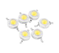 ANGGREK LED Beads, 100PCS 1W High Power SMD LED Chips with Aluminum Base for DIY Lighting Fixtures Garden Ceiling Decorative Architectural Street Lamps (Pure White 6000K)