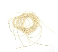 ANGGREK Metallic French Bullion Wire Embroidery Round Copper Wire Jewelry Making 1.5mm Soft Flexible for Beading Pearls Craft DIY with Glossy Finish in 10 Colors (Sand Gold)