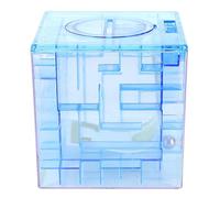 ANGGREK Mini Money Box Puzzle Maze Saving Bank Educational Toy for Kids Innovative Money Bank with Saving Awareness Fun Game Challenge (Blue)