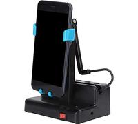 ANGGREK Mobile Phone Shaker, Plastic Cellphone Pedometer with USB Power Adjustable Stand Quiet Left Right Swing 15.5 X 11.8 Cm for Walking Step Count Users
