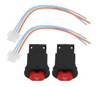 ANGGREK Motorcycle Hazard Light Switch Button Dual Flash Warning Light Button Double Flash Controller with 3 Wires for Motorcycle Motorbike Scooter