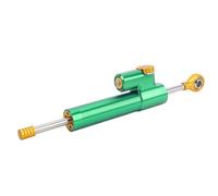 ANGGREK Motorcycle Steering Damper, Adjustable Alloy Stabilizer, Enhance Stability and Control for Bikes Over (Green+Gold)