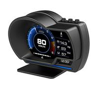 ANGGREK OBD2 Multi-Function Gauge Car HUD Speedometer with 2020 Upgraded LED Color Change DIY Modes for Car Truck