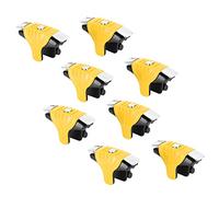 ANGGREK Phone Game Triggers, 8 Pcs Mobile Gaming Buttons with Metal F1 Design and Soft Rubber Base for Enhanced Control on Smartphone (Yellow)
