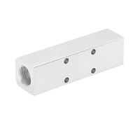 ANGGREK Pneumatic Manifold Air Distribution Block Aluminum 0~0.9Mpa 1.0MPA Pressure for Compressors Air Pumps Machines (SY30-02-3F)