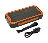ANGGREK Portable Solar Power Bank Solar Charger 36800mAh with Wireless Fast Charging 4 USB Outputs Type C for Outdoor Camping Travel Hiking (Orange)