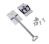 ANGGREK RV T Style Door Holder Catch, 304 Stainless Steel Rustproof Latch for RV Trailer and Camping Vehicles with 8 Premium Screws (6 Inch)